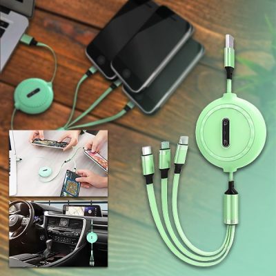 3-in-1 retractable charging cables