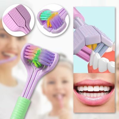 Three-sided toothbrush
