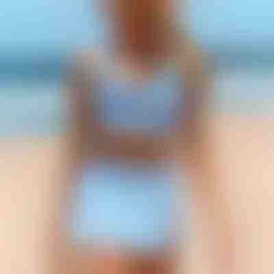 Halter Blue Weaving Print Bikini Tankini Swimsuit | AQUAWEAVE