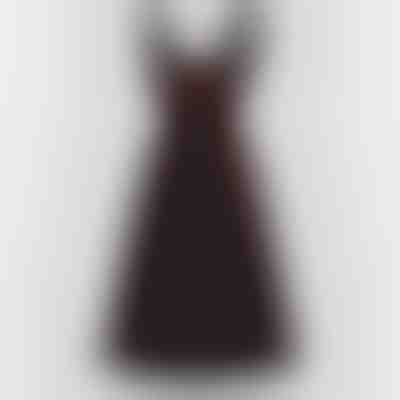 Flower Jacquard Shoulder Knot Cami Dress | BLOSSOMKNOT