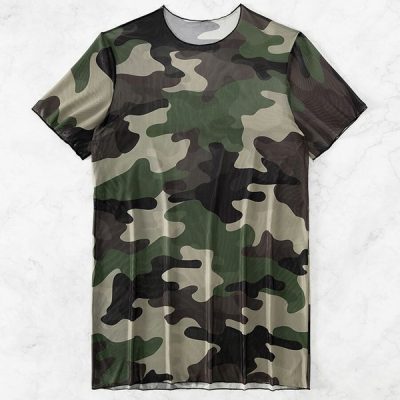 Swim Vcay Summer Beach Camo Print Mesh Top | SWIMCAMO