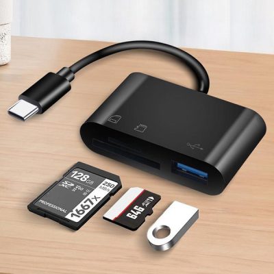 3-in-1 type-C card reader