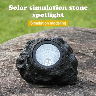 Realistic solar garden rock | STONELIGHT