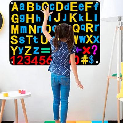 Felt board with letters and numbers
