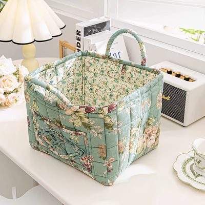 Quilted fabric storage basket | BOBASK