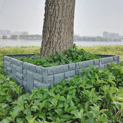 Garden fence brick effect