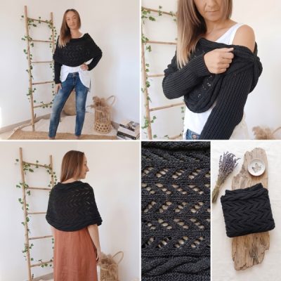 Bohemian knitted sweater shrug | KNITORA